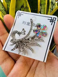 Silver Color Beautiful Flower Design Saree Brooch for Women