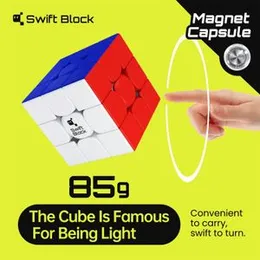 Swift Block Magnetic 3x3 Speed Cube - 48 Magnets Classic Magic Cube Original Stickerless Fast Smooth Great Corner-Cutting Solving Puzzle Game Brain To