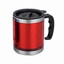 Coffee/Tea Stainless Steel Inside and Outside Plastic Colorful Universal Tim Mug, Coffee Tea Flask Cup Vacuum Cup