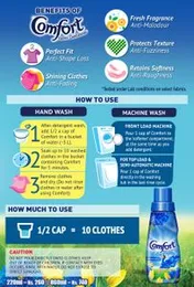 Comfort After Wash Lily Fresh Fabric Conditioner 860ml