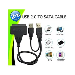 USB 2.0 to SATA Cable 2TB Hard Disk Drive Converter