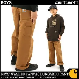 Carhartt Boys Washed Canvas Dungaree Pant