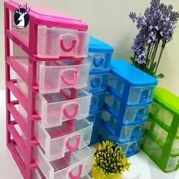 6 layer Mini Small Drawer Set Plastic Storage Boxes for Medicine, Stationery Items, Cosmetics, Money, Jewelry & Other Small Items for Storing Purpose