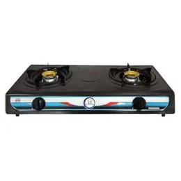 Kawashi Gas Cooker Double Burner-1 year warranty- black nonostic top