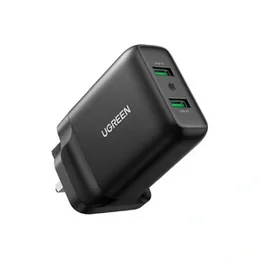 UGREEN 36W DUAL USB Fast Charging UK Adapter â CD161 - 70164