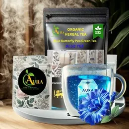 Aura Blue Butterfly Pea Green Tea (50Bags)