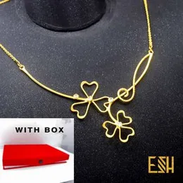 Gold Plated Heart & Flower Theme Necklace for Women – Beautiful Romantic Gift Design