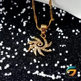 Gold Plated Guaranteed 18/24 inch Karali 02MM with Star Sun Theme pendant Necklace for ladies.