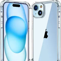 iPhone 15 or 15 Plus Shockproof Ultra-Clear Slim Silicone Bumper Case