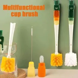 5-in-1 Bottle Cleaner Brush, Water Bottle Cleaner Brush, Silicone Bottle Scrubber Brush with Non Slip Grip, Bottle Brush Cleaner for Cleaning Cups, Ke