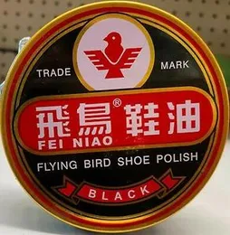 Flying Bird black Shoe Polish.