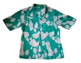 Womenâs Bangkok Green Tiered Blouse | Short Sleeve Solid Western Top â Free Size (005)