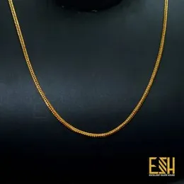 Gold Plated Ladies 2MM Fox Chain – 18/24 Inch Elegant Necklace for Women