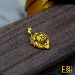 ESH Stylish Rich Look Good Quality Gold Plated Sliding Animal LION Hanging pendent