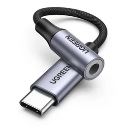 UGREEN 10cm Type-C to 3.5mm Female DAC Chip Cable Aluminum Shell with Braided â AV161 - 80154