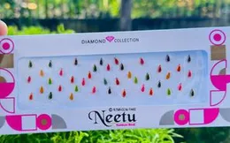 ESH Multi color Simple Plain small water drop Pottu Forehead, Kumkum Self-Adhesive Sticker Bindi card For Women