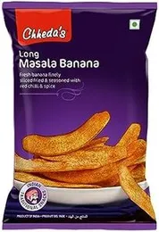 Chheda's Masala Banana Chips - Crispy Long Spicy Banana Wafer - Laal Kela Wafers - Indian Namkeen Snack 170g FROM DUBAI (SAM)