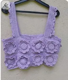 Handmade crochet summer tank top Purple