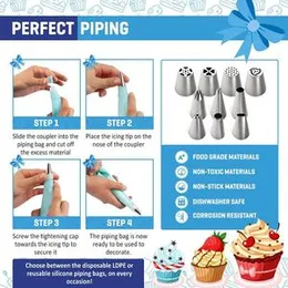 Cake Decorator 4 Pcs Measuring Cup With 10 Nozzles