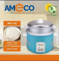 Ameco MRC-182 Electric Rice Cooker with Steamer (1.8L)