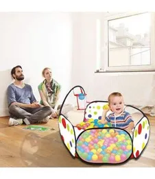 Basketball Pool Pit with 35 Balls Foldable Hexagonal Shape Kids Play Tent