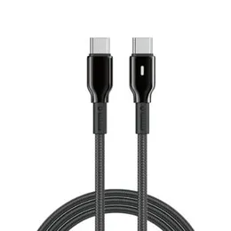 WiWU WI-C075 Duralink Nylon 60w PD Type-C to Type-C Cable 1m â Black