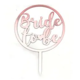 Party Cake Decoration Cake Topper Plastic Rose Gold Bride To Be