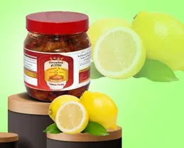 Growing Villagers Lemon Pickle Homemade Khatta Nimbu Ka Achar | Lime Pickle | Jar Of 400 Grams FROM INDIA (SAM)