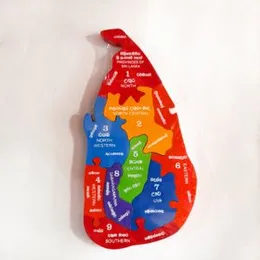 Kids Puzzle Sri Lanka/Wooden Elephant Family Puzzle/Numbers & Provinces/Medium