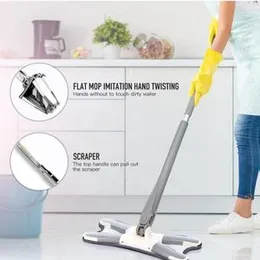 X Shape Microfiber Mop for Floor Cleaning Hands-Free Squeeze Microfiber Flat Mop