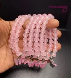 Pink butterfly charm braceletÂ 