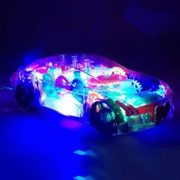 Concept Racing Educational Transparent Car Super Transparent Toy Cars with 360 Degree Rotation Gear Simulation Mechanical Racing Car with Music Sound