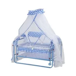Baby Swinging Crib | Cradle With Mosquito Net | Newborn Babies Cot