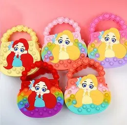 Pop It Silicone DOLL Bag Purse for Girl Children Push Bubble Toy Gift