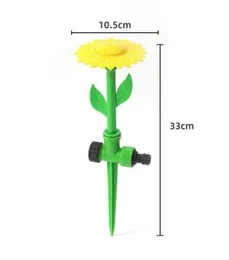 Sunflower Irrigation Sprinkler Plastic Garden 360 Degree Watering Irrigation Sprinkler With Spike