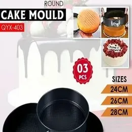 Cake Moulds non-stick  3Pcs Round Tray