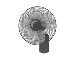 Telesonic Wall Fan 16 Inch TL-1612R Remote Control 3 Speed 3 Blade Oscillating Copper Motor 50W Bedroom Office