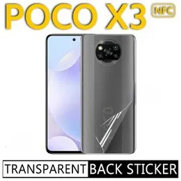 Clear Slim Carbon fibre Phone Transparent protective Mobile Back Sticker For Poco X3