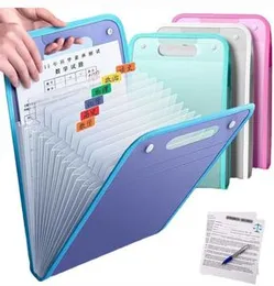 Portable 13 Pocket File Folders Portable A4 Letter Size