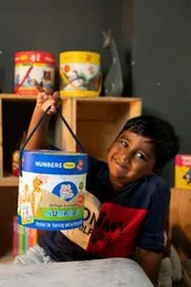 THE BOOK TREE Easy Peasy 20 Piece Big Size Number Puzzle Set with 1 Board Book for Children