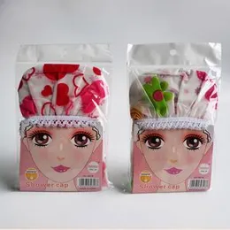 Shower Cap (Free Size) - Waterproof Bath Caps Plastic Reusable Shower Caps Elastic Band Bath Hair Hat for Women Men