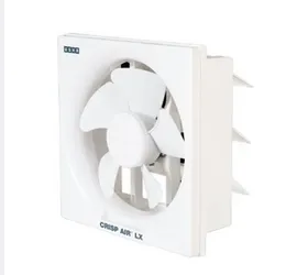 Usha Exhaust Fan Crisp Air LX8 250mm 45W 1250 RPM 479 M3/Min Air Delivery 230V Plastic Body 5 Blades Low Noise 2 Year Warranty