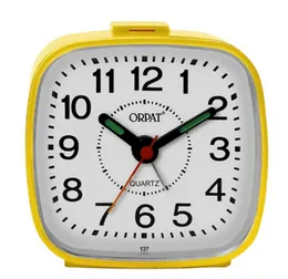 Orpat Table Clock TBB-137 Analog Alarm Beep Plastic Fluorescent Hands Small Desk Clock