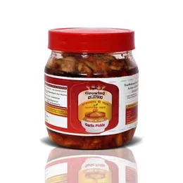 Growing Villagers Garlic Pickle Homemade Lehsun Ka Achar | Rajasthani Traditional Village Recipe With No Preservative And Less Oil | Jar Of 800 Grams