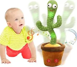 Talking Dancing Cactus Toy for Kids | Musical Singing & Speaking Plush Toy with LED Lights