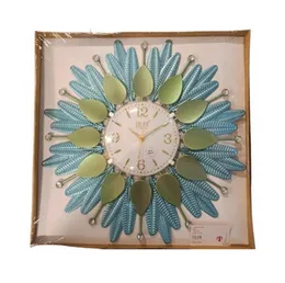 Solace Wall Clock IND-SQ31 Quartz Leaf Nature Design Plastic Battery Decorative Analog