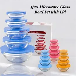 5pcs Microwave Glass Bowl Set
