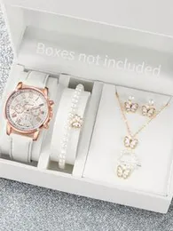 Classic Butterfly Design Ladies Rose Gold Watch