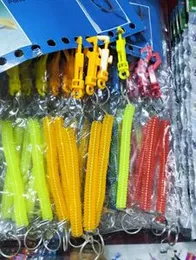 Plastic Spring Rope Keychain Retractable Spring Ornament Chain