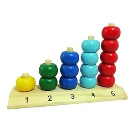 Multicolor Wooden Backgammon Games Counting Beads Sorter Set
